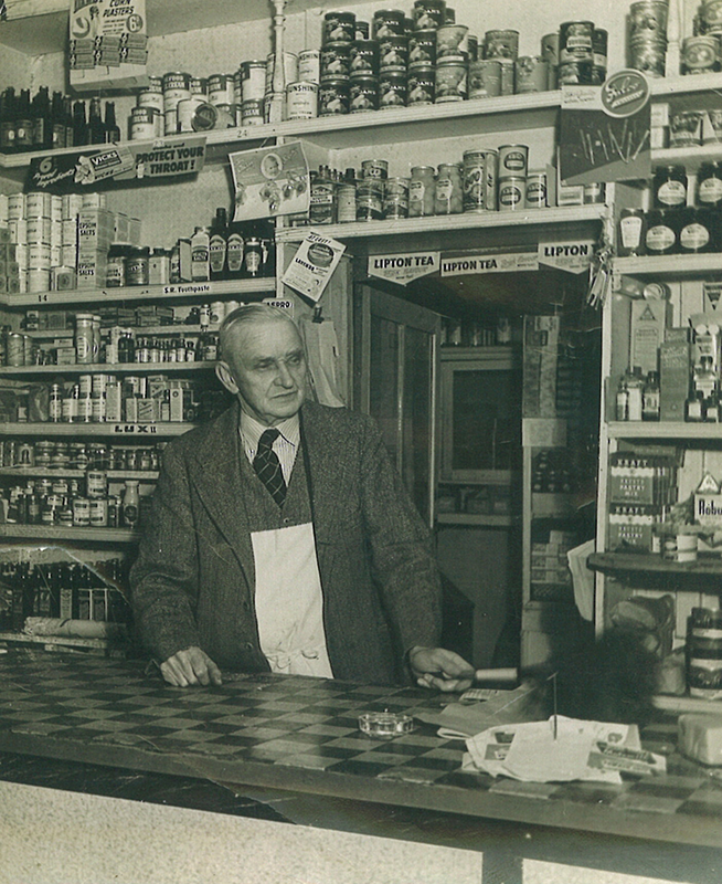 Mr Guest in his shop 1951