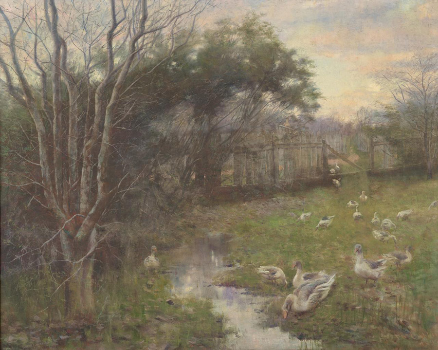Frederick McCubbin, 'A Winter Evening', 1897. NGV Australia. This painting depicts the small steam that ran through the McCubbins' Brighton property, on the corner of New Street and Kinane Street.