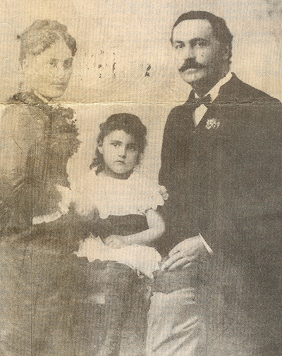 Liet family portrait, early 1880s, with daughter Marie